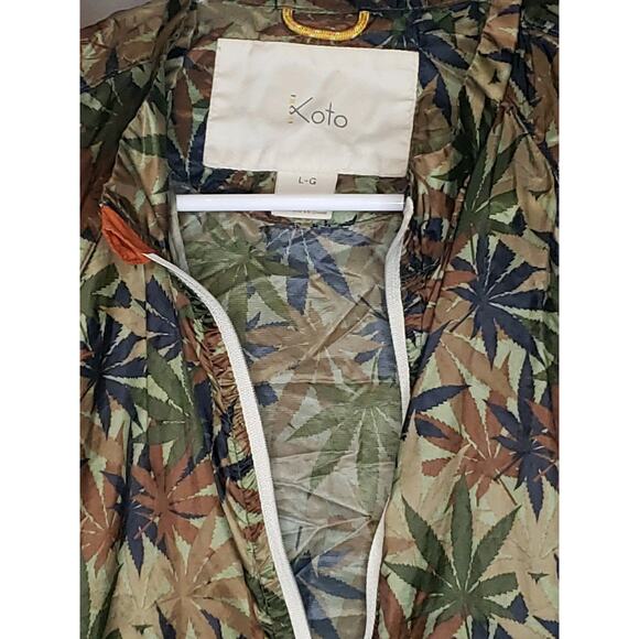 Koto Men's Winbreaker Marijuana Green Large - Picture 3 of 7